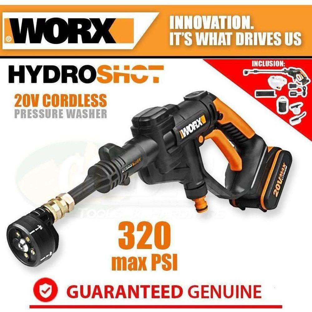 Worx WG629E.1 20V HydroShot Cordless Portable Pressure Washer Kit - Goldpeak Tools PH Worx Worx WG629E.1 20V HydroShot Cordless Portable Pressure Washer Kit - Goldpeak Tools PH Worx